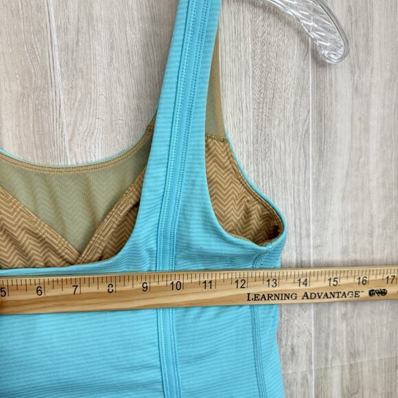 Lululemon Wholehearted Tank Size 4 Blue LFull Length Athletic Yoga Running Gym - Picture 10 of 10